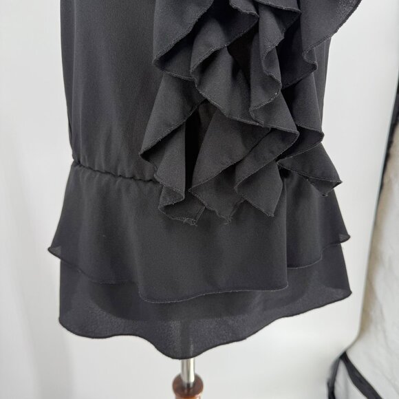 Twentyone Black Ruffled Tank Top Size Small - Picture 6 of 8